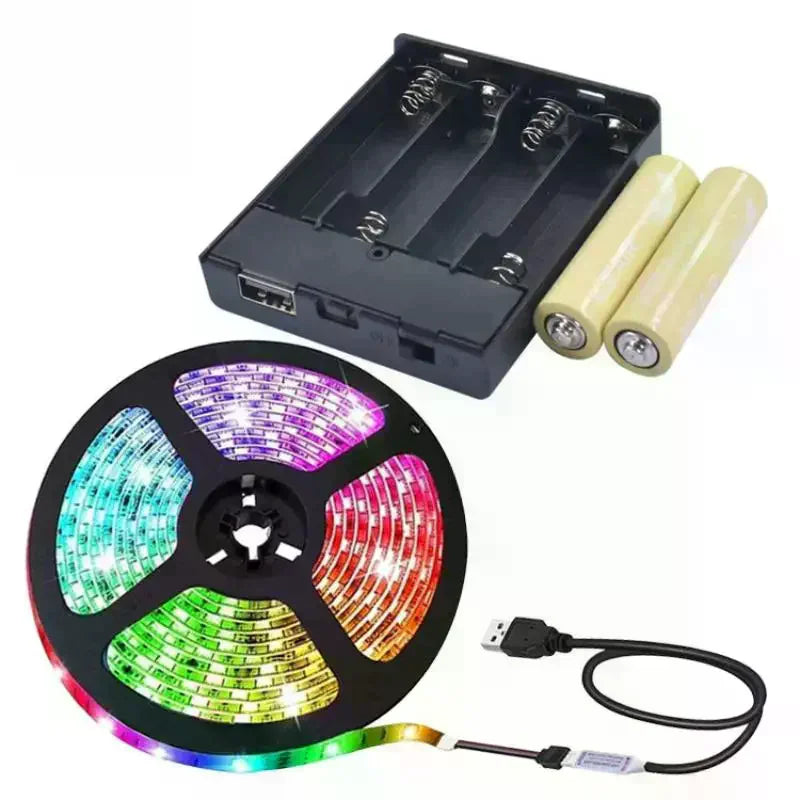1Pcs USB Power Supply Battery Box Portable Mini 4AA Battery Holder Storage Box Case For LED Strip Light Accessories Oasis Select