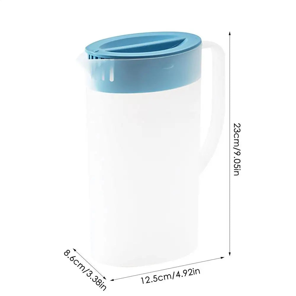 Cold Kettle Large Water Pitcher With Handle And Lid Heat Resisttant Cold Hot Kettle Large-capacity Tea Pitcher Water Juice Jug Oasis Select 1.5L Blue