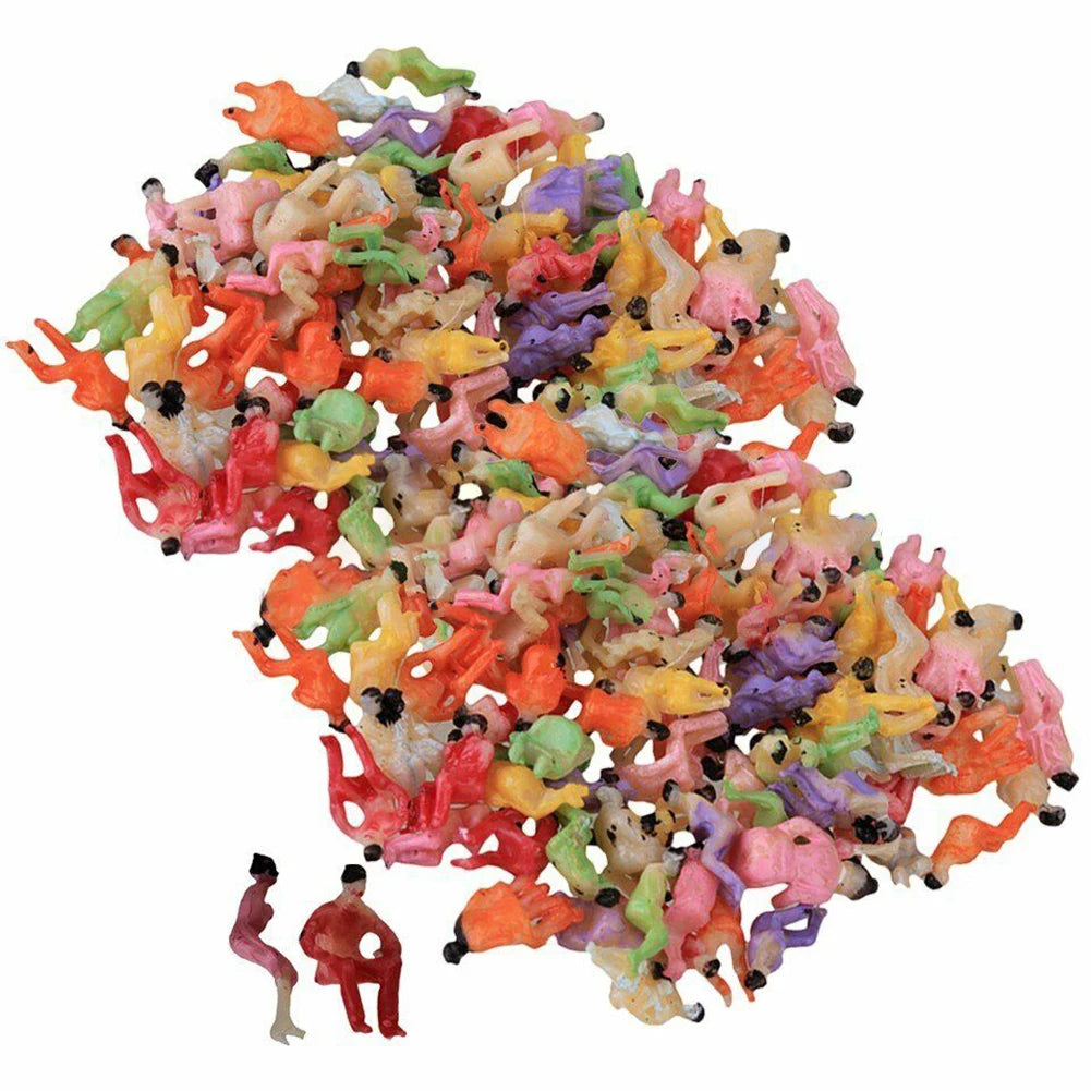 200pcs Seated Painted Model People Figures Railway Sitting Passengers 1:100 Painted Figures HO TT Scale Standing People Assorted Oasis Select