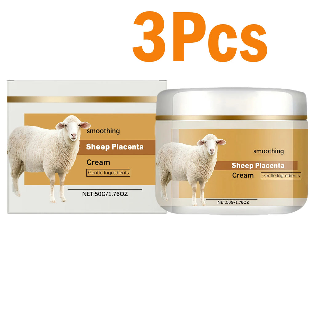 Hydrolyzed Sheep Placenta Cream Firming Lifting Anti-Aging Fade Fine Lines Nourishing Soothing Anti-Wrinkle Facial Cream Skincar Oasis Select 3 x 50g Boxed