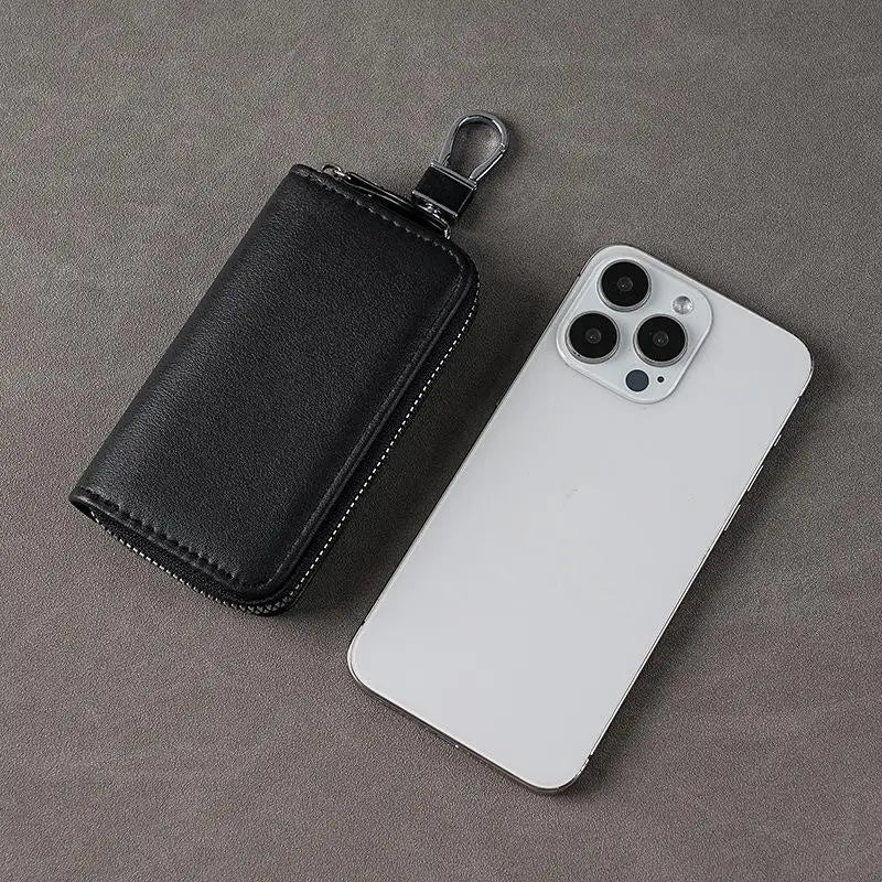 Car Key Bag Large Capacity Zipper Men's And Women's Waist Hanging Household Key Bag Buckle Universal Multi-function Key Bag For Oasis Select