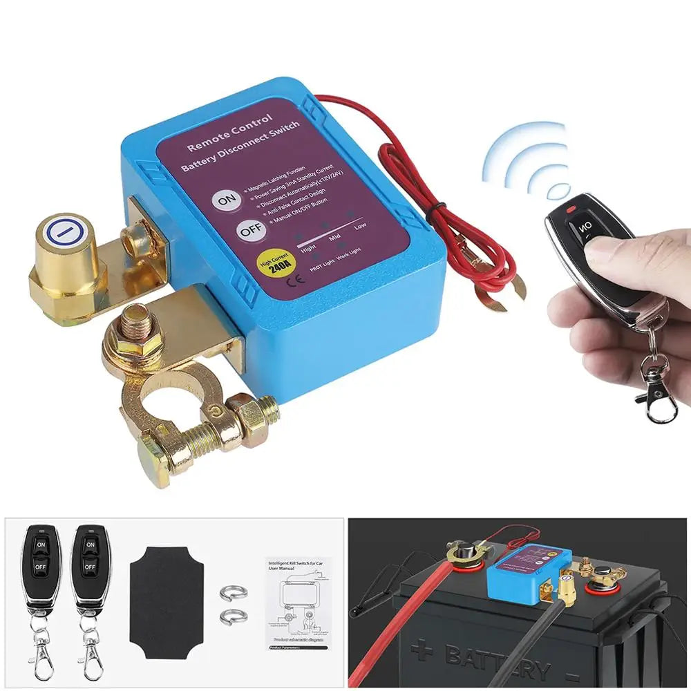 Smart Remote Battery Disconnect Switch 12V/24V 240A Kill Switch