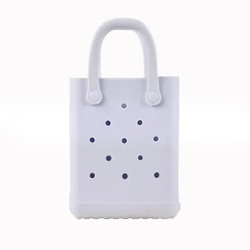 Women Mini Tote Bag EVA Flexible Bag Practical for Vacation Office and Travel Shopping Oasis Select White