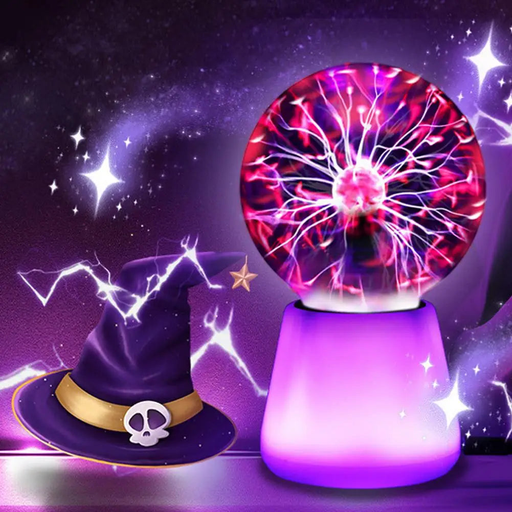 Plasma Ball Lamp Interactive Touch Lightning Globe Fun Lamp USB Powered 7 Color Changing Lights Mood Lighting Party Prop Oasis Select