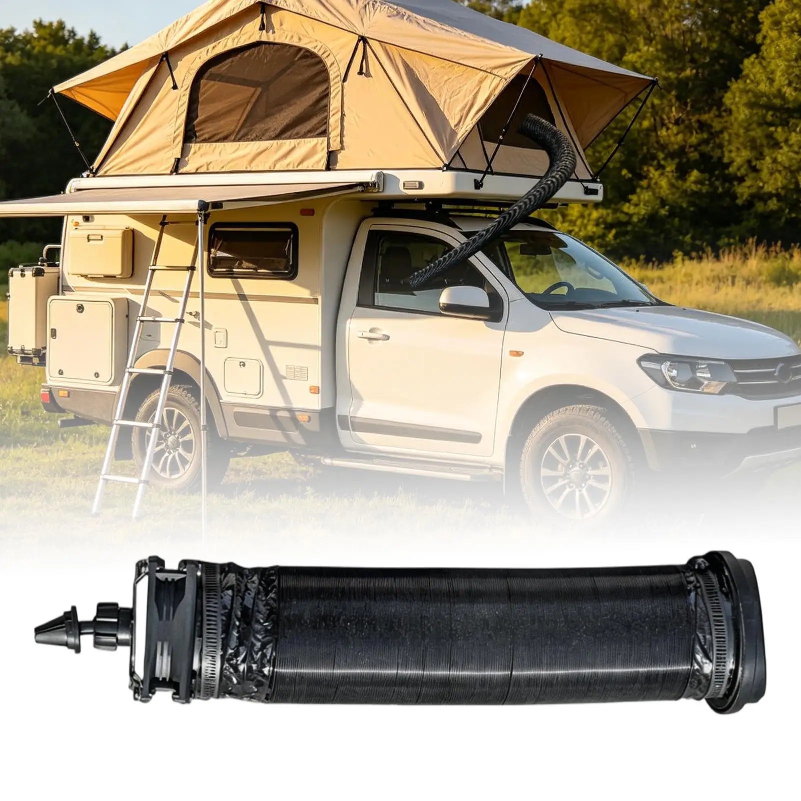 39-inch car air vent duct car cooling fan quick installation foldable and easy to store air supply duct straight through to tent Oasis Select