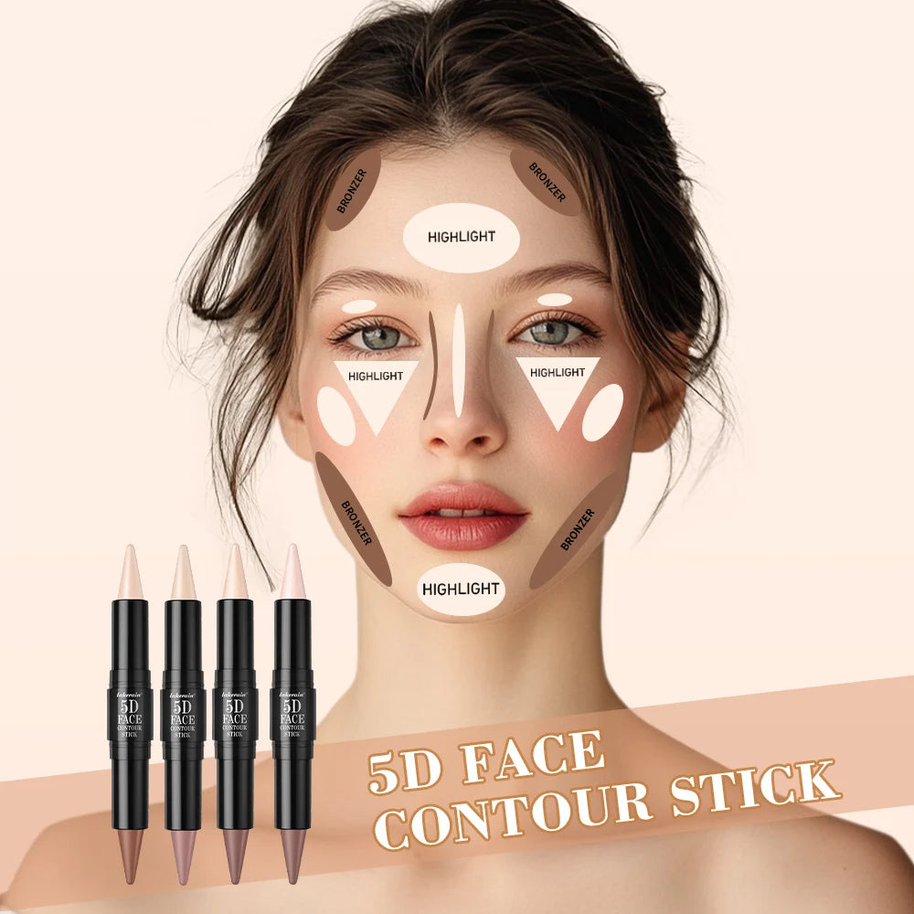 Dual Ended Contour Stick Foundation Concealer Long Lasting Dark Circle Correcting Contour Concealer Makeup Highlighter Cosmetics Oasis Select
