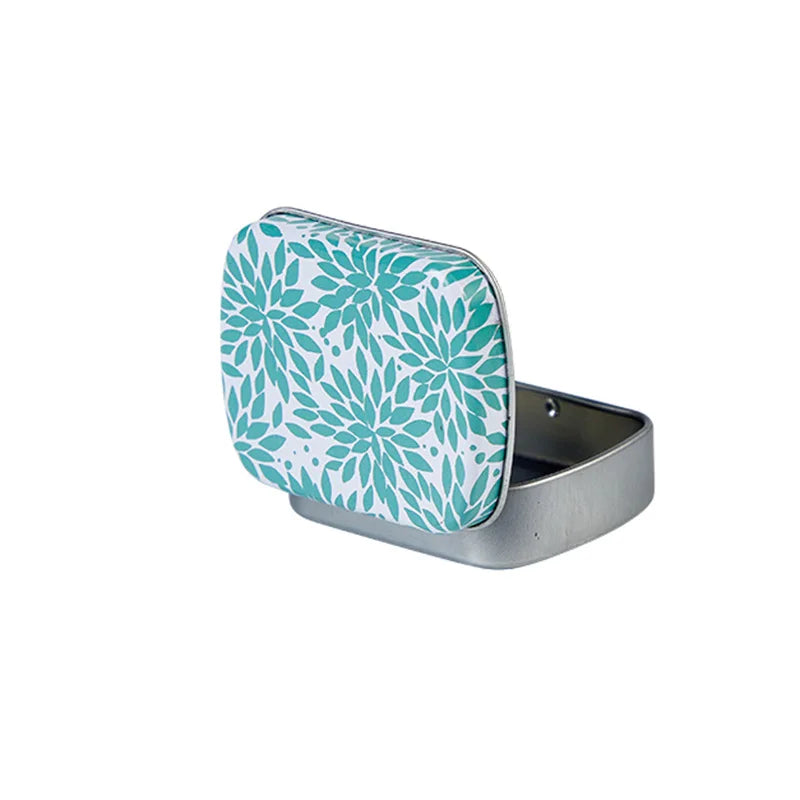Mini Hinged Metal Tin Box – Flip Lid Storage Case 60x45mm
