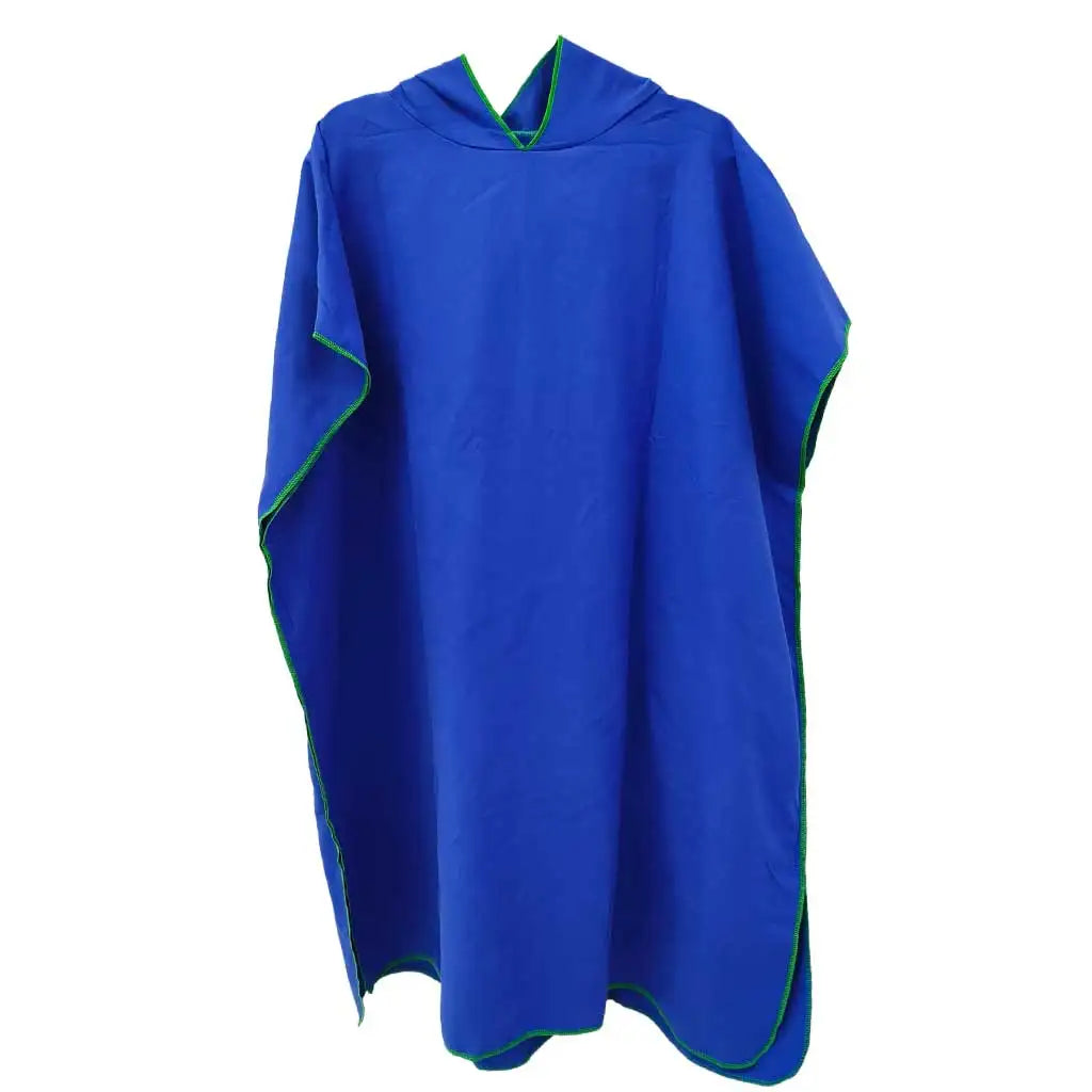 Adults Beach Long Change Robe Towel With Hood for Swimming Surfing Yoga Quick Dry Absorbent Swimsuit Wetsuit changing towel Oasis Select Blue