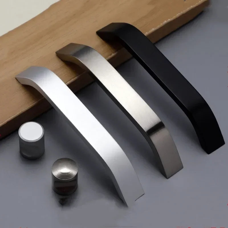 Kitchen Cabinet Knobs and Handles Black Thicken Aluminum Furniture Handle for Cabinet Drawer Pulls Hardware 128mm Oasis Select