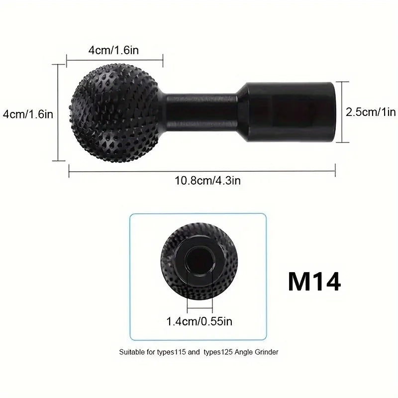 SLADE 10/14mm Sphere Rotary Grinding Head – Wood Carving Bit Rotary Grinding Bit Oasis Select GZ205-14MM