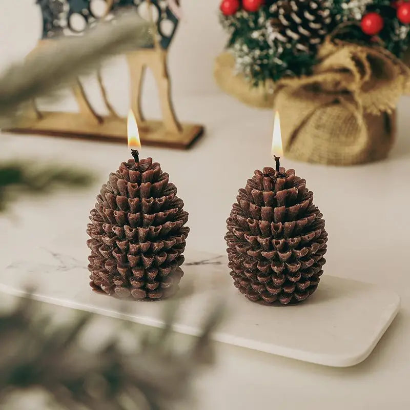 Christmas Pinecone Scented Candles Atmosphere Gifts Handcrafted Ornaments Souvenirs Scented Wax Shape Oasis Select