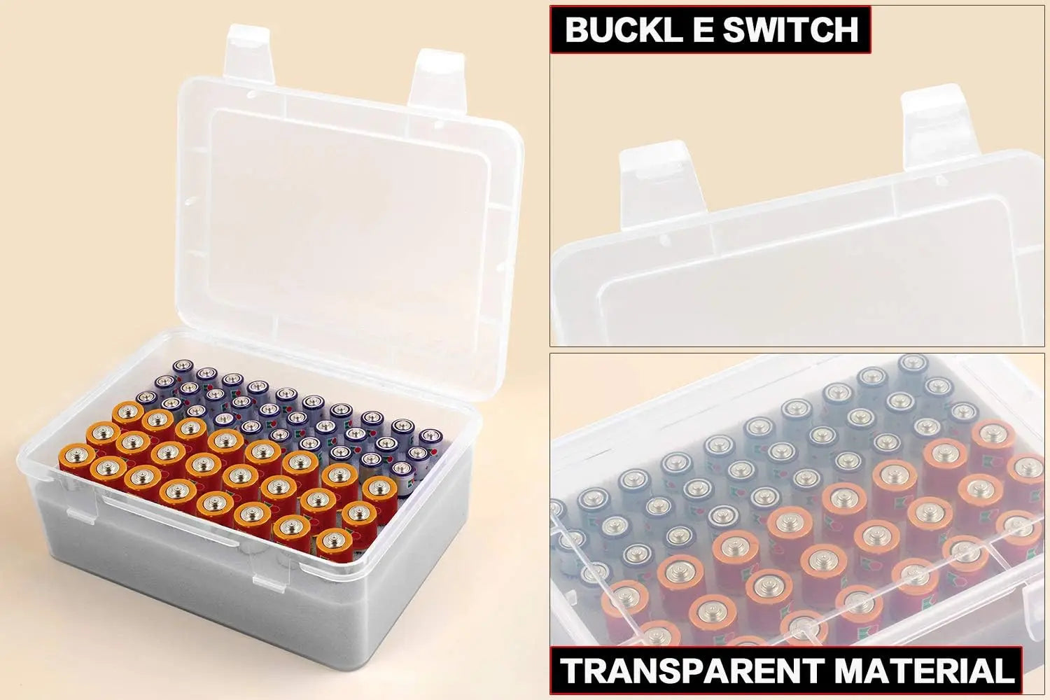 Battery Organizer Box – 54 AA & AAA Battery Storage Case