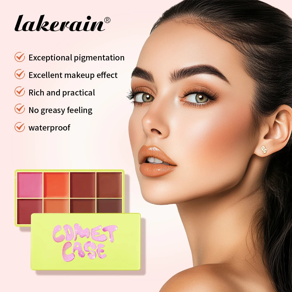 Makeup Fundamentals Set Blush Palette，Eyeshadow Palette, Lipstick, Eyebrow Pencil, Eyeshadow Brush Beauty Cosmetic for Daily Use Oasis Select