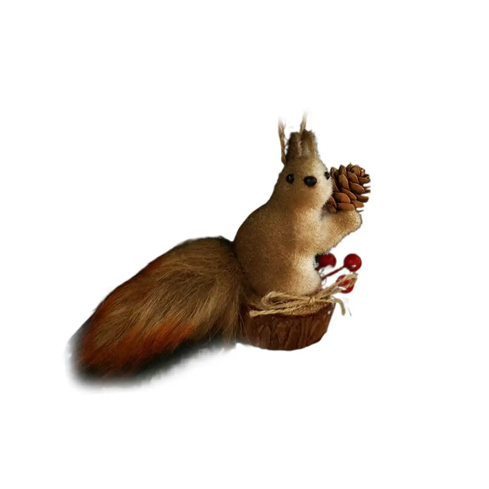 1pcs Christmas Ornaments Cute Realistic Squirrel Xmas Tree Hanging Pendants Christmas Decoration for Home New Year Kids Gifts Oasis Select 01