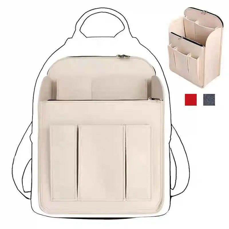 Felt Multi-Pocket Insert Organizer for Backpacks & Totes