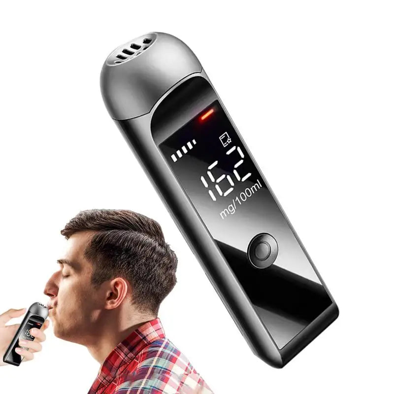 Pocket Breathalyzer Breath Alcohol Detector LED Display Alcohol Tester Hand Held Accurate Alcohol Breath Test Tool for Personal Oasis Select