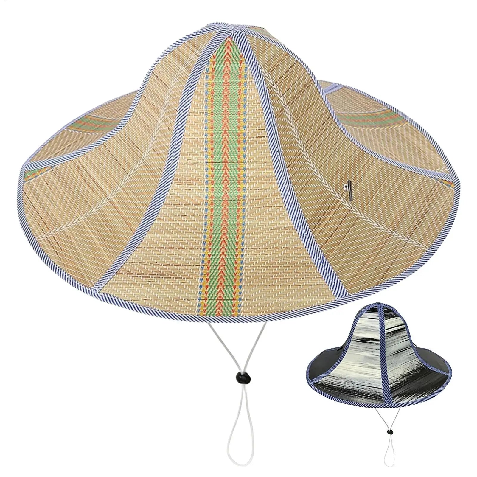 Straw Hat Large Brim Foldable Soft Sun Hat Summer Beach Cap Fisherman's Cap Outdoors Fishing Sun Protection for Women Men Oasis Select