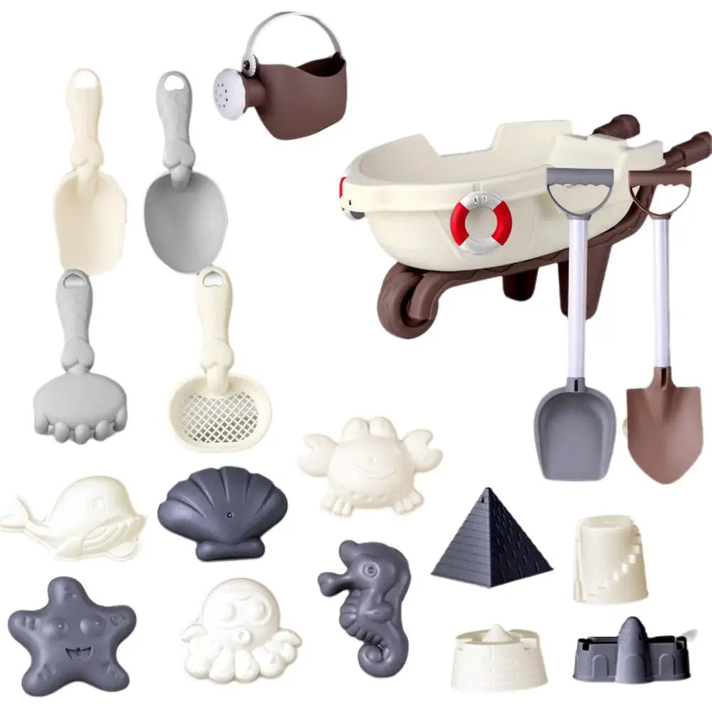 Kids Beach Sand & Water Play Set – Shovel, Rake & Bucket Beach Sand Play Set Oasis Select boat 18pcs