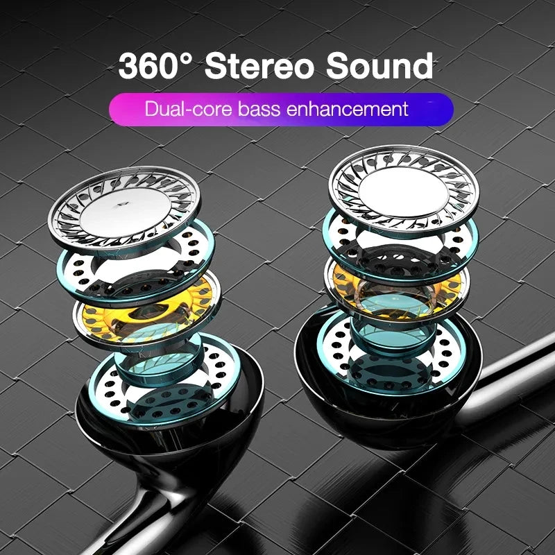 3.5mm Wired Headphones In Ear Headset Wired Earphones with Microphone Bass Stereo Earbuds Sports In-line Control For Phones Oasis Select