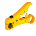 Multi-functional Electric Cable Pliers Stripping Knife Wire Cutter Stripper Tool for UTP STP RG59 RG6 RG7 RG11 Coaxial Cable Oasis Select Yellow