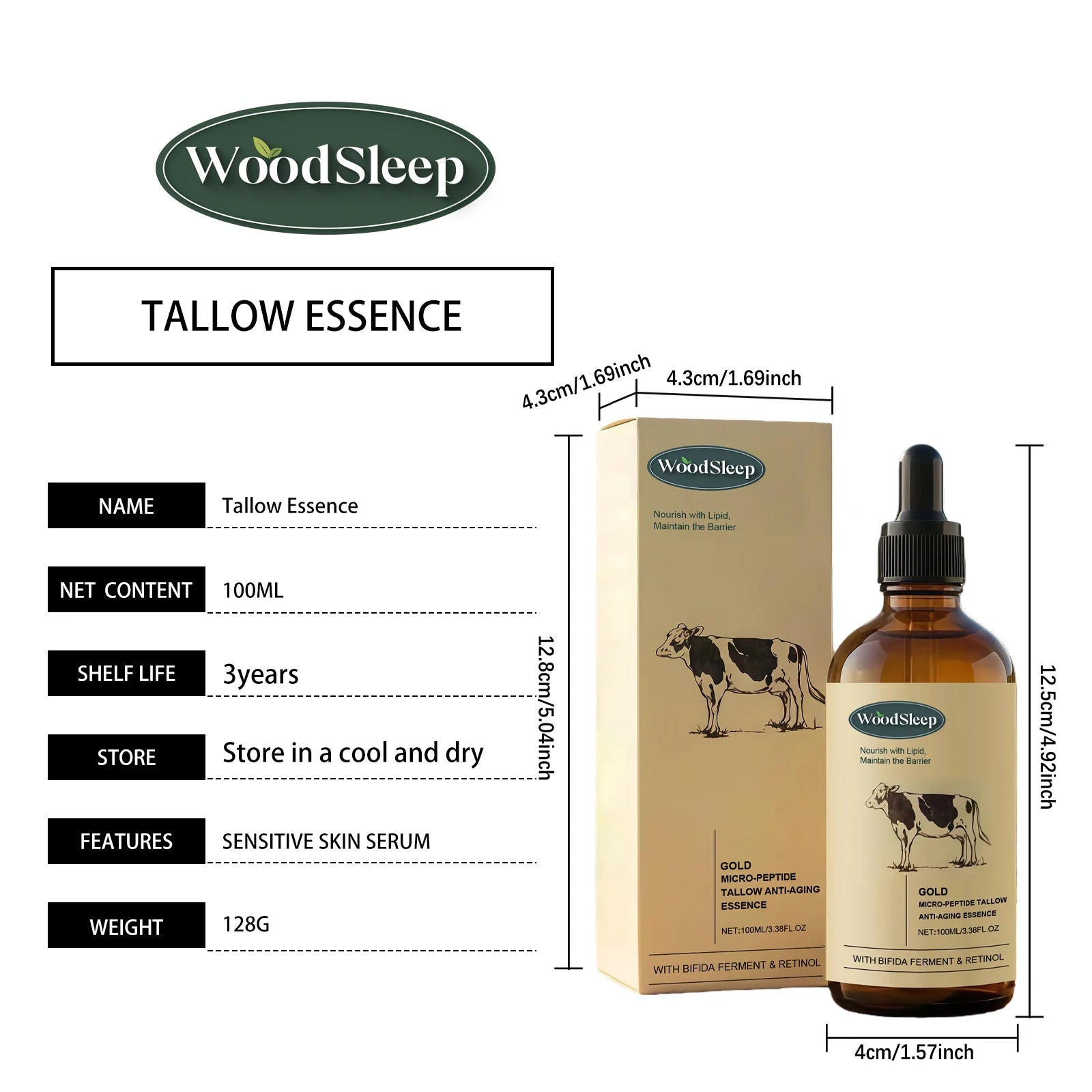 Beef Tallow Serum Firming Face Serum Smooths Fine Lines Hydrating Moisturizer Pore Minimizing Brightening Glowing Skin Face Care Oasis Select