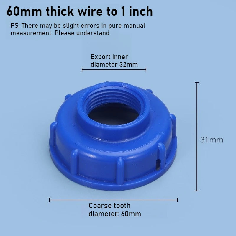 Valve 1000 Liter IBC Ton Barrel Accessories Variable Diameter Joint 4 Minutes 6 Minutes 1 Inch Internal Thread Straight Joint Oasis Select S60X6 to 1 inch C 1pcs