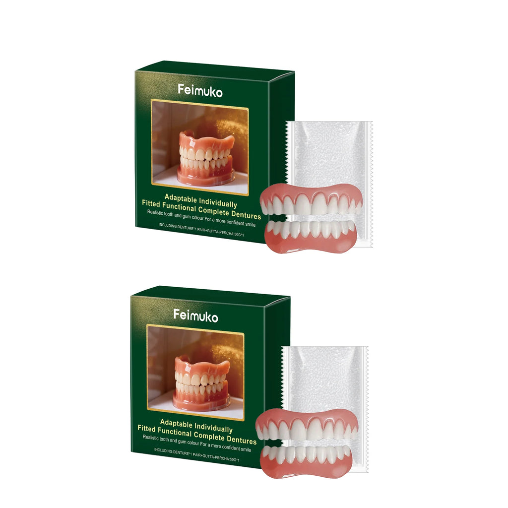 Moldable Denture Silicone Kit – Temporary False Teeth Set Temporary Denture Kit Oasis Select 2pcs