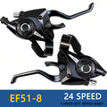For Bike Compatible ST-EF51 3x7 3x8 Speed Trigger Shifter with V Brake Lever Set Mountain Bike MTB Handlebar Shifter Black Oasis Select 3x8 24Speed