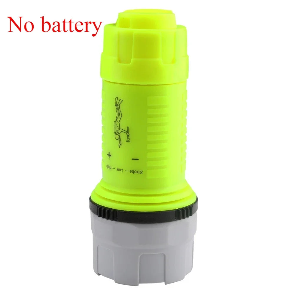 Diving Flashlight Super Bright LED Diving Light High Lumen Waterproof Underwater Torch for Scuba Diving Other Outdoor Activities Oasis Select Not include battery