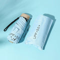 1pcs Low Price Promotion Mini Sun Umbrella Pocket Rain Umbrella Vinyl Folding UV Ultraviolet Protection Sun Shade Pocket Parasol Oasis Select Blue 6K Aluminum