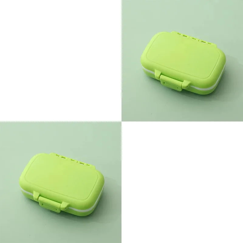 1/2pcs Mini Portable Pills Organizer Case 3 Grids PillBox Tablet Storage Container Weekly Medicine Pill's Box Pill Case Oasis Select Green-2pcs