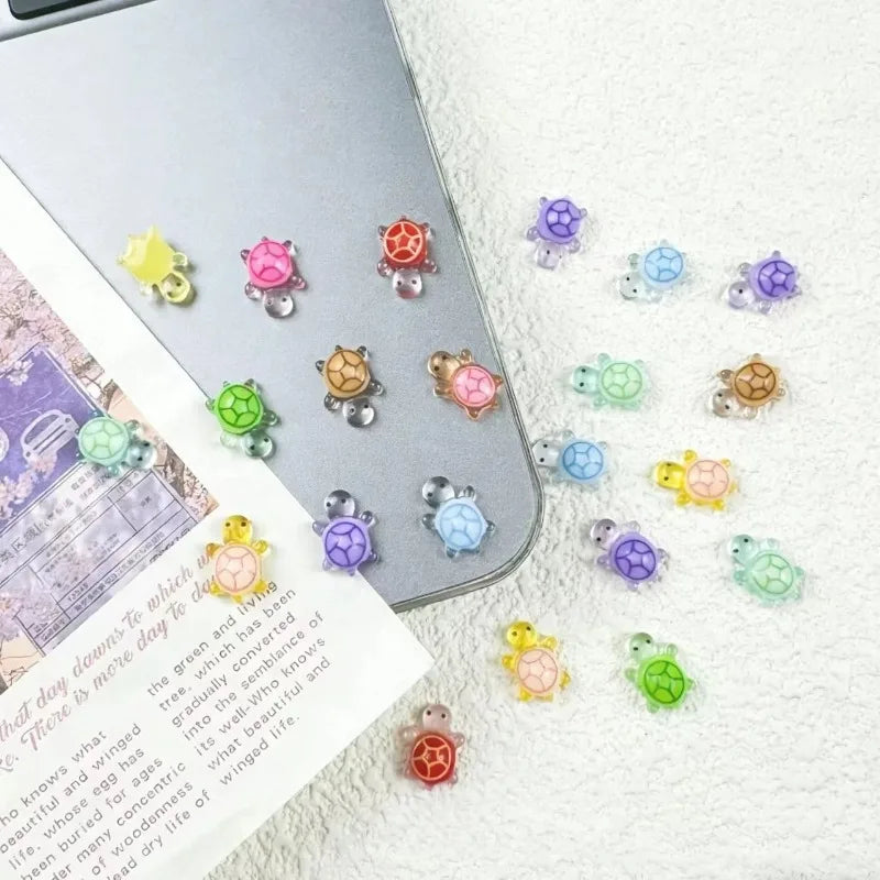Cute Luminous Resin Turtle Set Night Glow Mini Figurines Multi-Function Ornaments for Garden & Aquarium Oasis Select