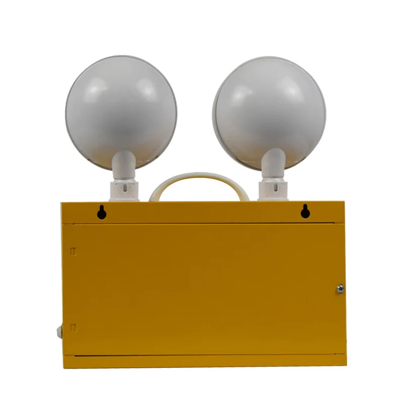 Dual-Head LED Emergency Light | Auto Wall-Mount Safety Lamp