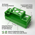 9 Holes Windowsill Self Watering Hydroponic Planter Box Water Culture Planter Scallion Herb Leafy Vegetable Home Gardening Gifts Oasis Select Planting box