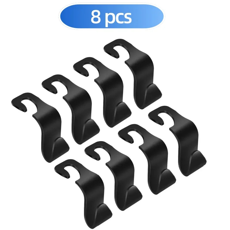 Universal Car Seat Headrest Hook Hooks Storage Hanger Car Back Seat Organizer Holder Auto Interior Accessories 2/4/8Pcs Oasis Select 8pcs
