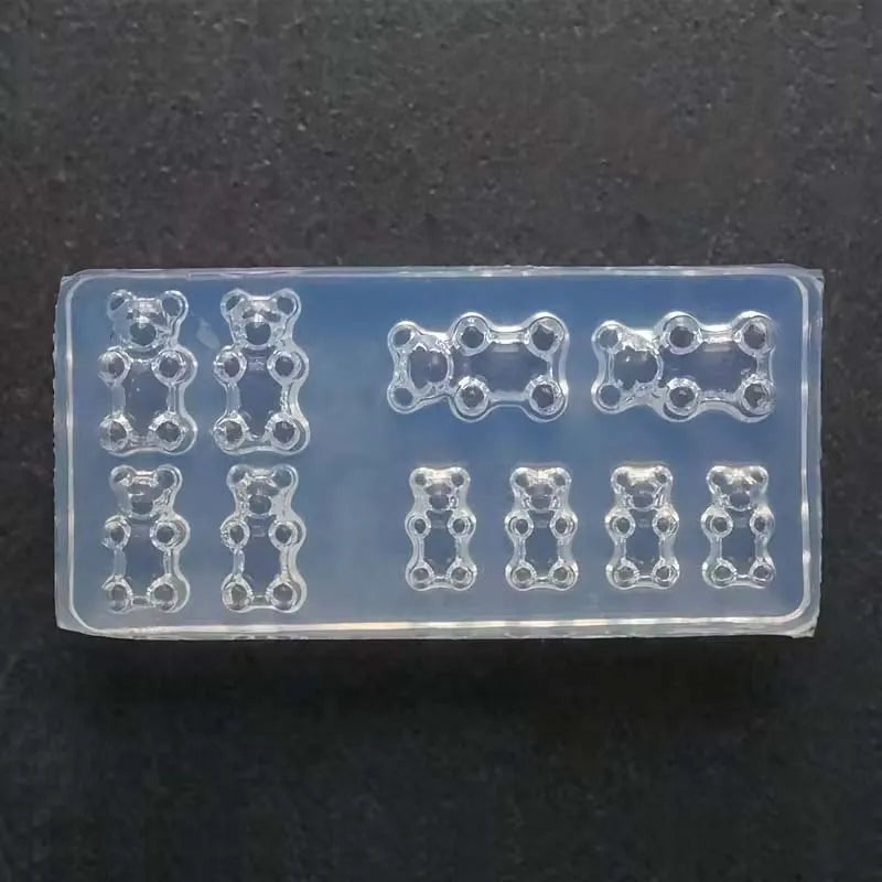 1/2PCS Mini Bear Mold 3D Silicone Molds for Resin Jewelry Making Supplies Nail Art Charms Oasis Select