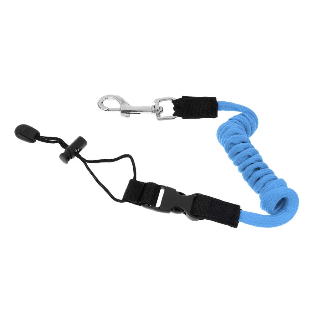 Elastic Coiled Cord Lanyard SUP Paddle Leash for Kayak Canoe Rowing Boat Oasis Select Blue