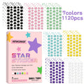560/1120 HITWORKER acne patches - hydrogel covered, high quality star multicolor suitable for all light skin tones, invisible ac Oasis Select 1120pcs