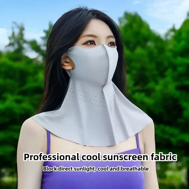 1-10PCS Women‘s Summer Outdoor Sun Face Mask Neck Cover Cooling Breathable UV Protection for Hiking Cycling Ideal Gift Oasis Select