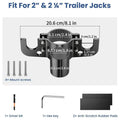 Towing Organizer 7 Way Waterproof Aluminum Alloy RV Accessories for Travel Trailers Outside for Car SUV Truck Van RV Camper Oasis Select Black