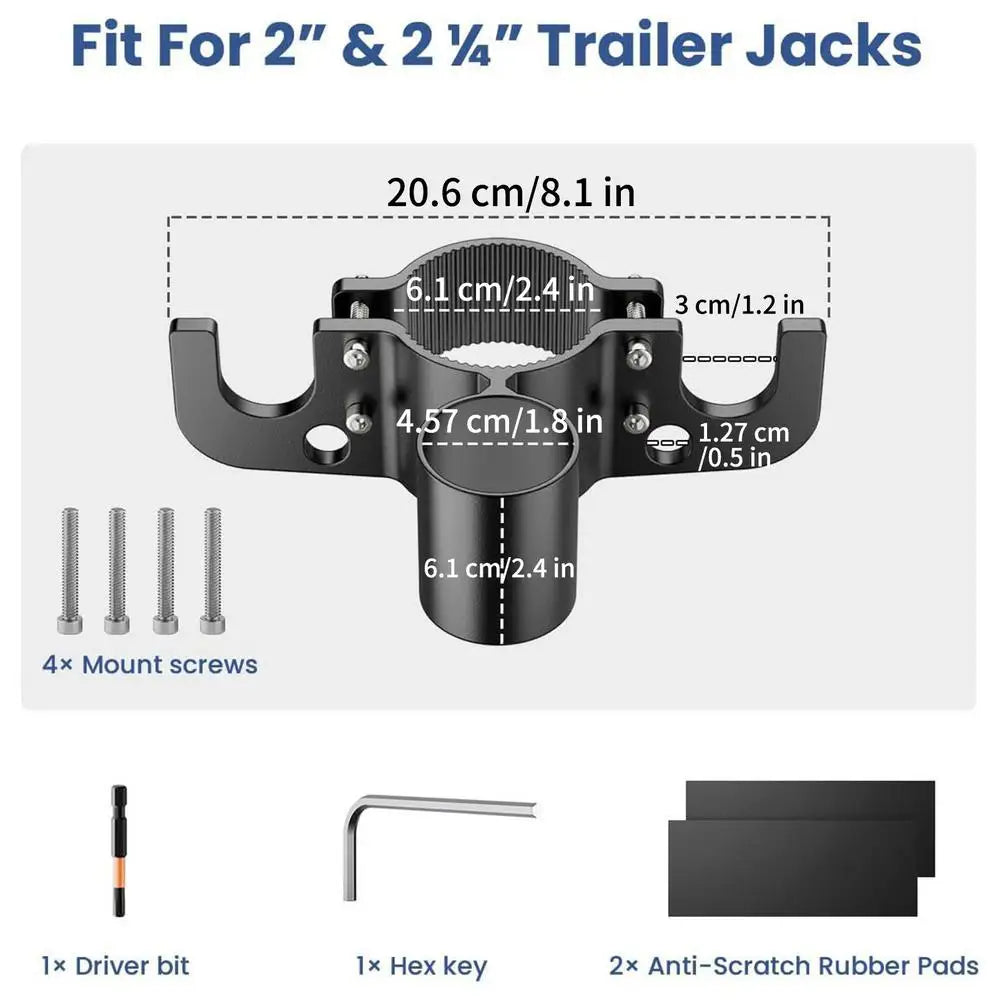 Towing Organizer 7 Way Waterproof Aluminum Alloy RV Accessories for Travel Trailers Outside for Car SUV Truck Van RV Camper Oasis Select Black