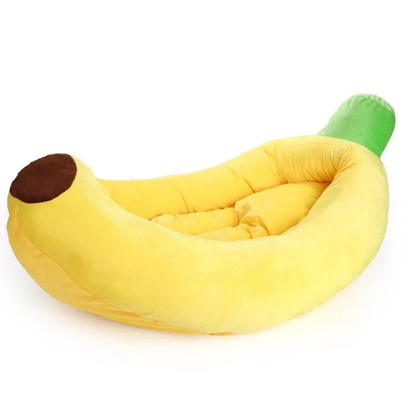 Creative Banana Bed, Cat Bed, Boat-shaped Dog Bed Pad, Detachable and Washable, Warm Pet Bed for All Four Seasons Oasis Select