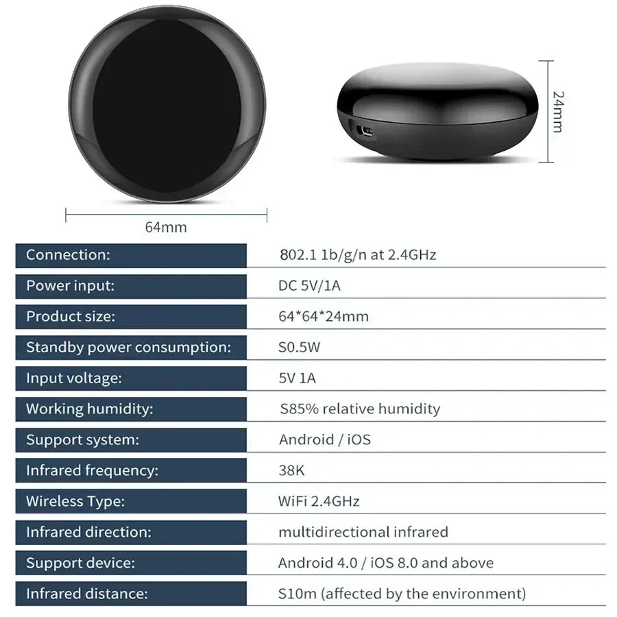 Tuya WiFi Smart Universal IR Remote Control DIY Infrared Remote Control For Air Conditioner TV Via Alexa Google Home Smart Life Oasis Select