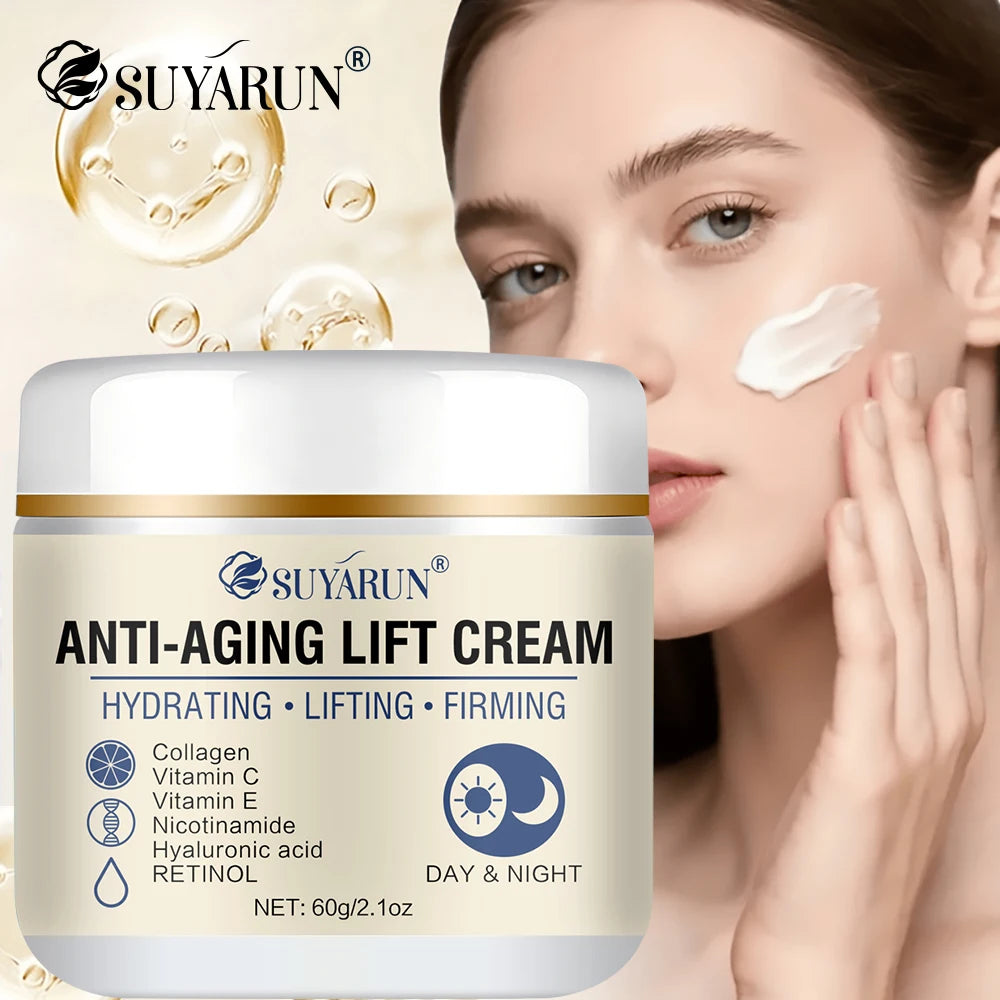 SUYARUN Retinol Collagen Anti-Aging Face Cream Natural Formula for Firming Wrinkles Lifting And Hydrating Skin. Oasis Select