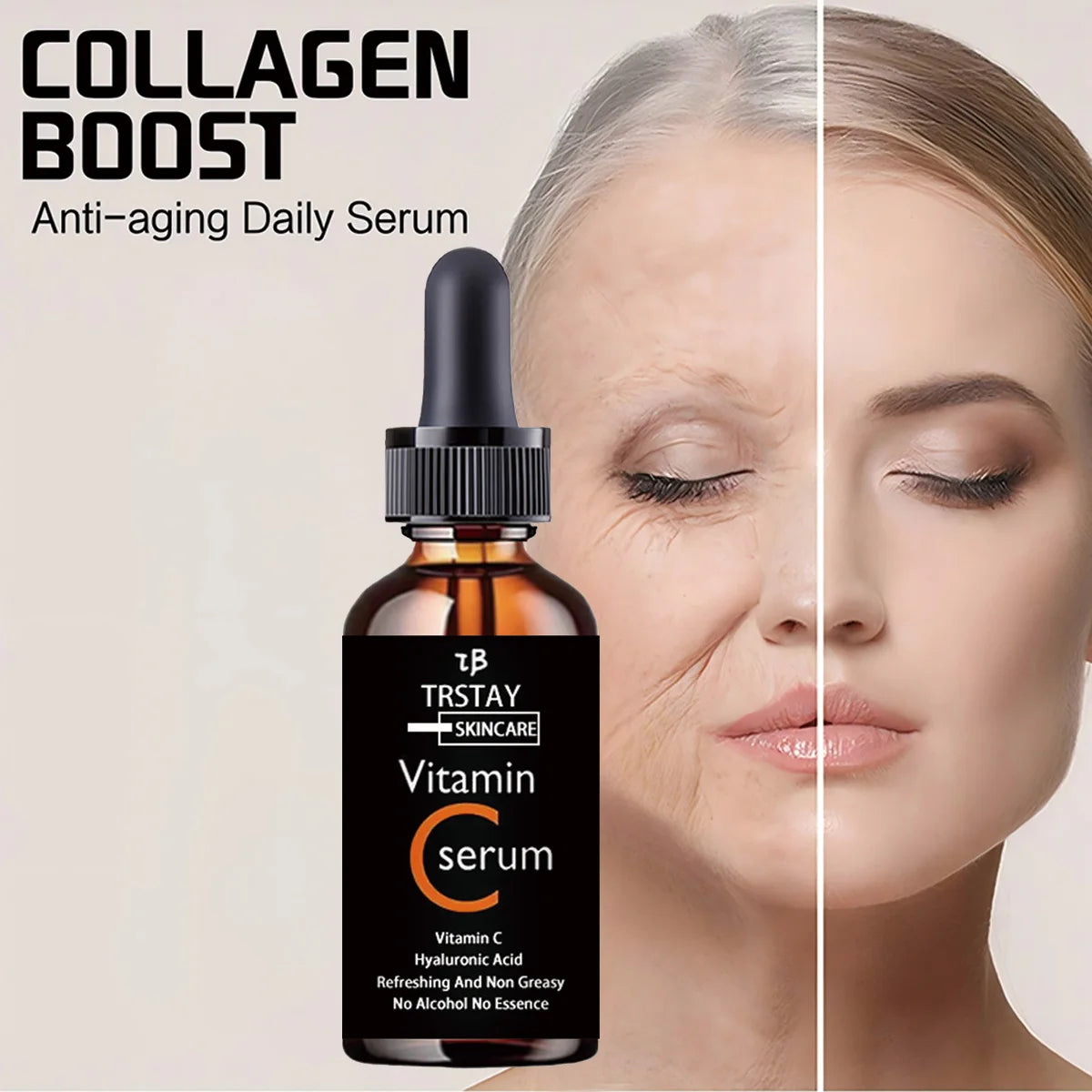 Vitamin C essence anti-oxidation skin brightening VC essential oil hyaluronic acid local facial essence Oasis Select