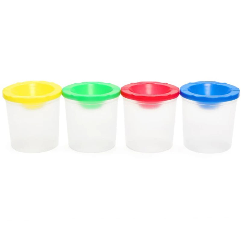 Painted Art Pen Washing Cup Plastic Transparent Multifunctional Pen Washing Bucket Watercolor Paint Painting Pen Washing Cup Oasis Select