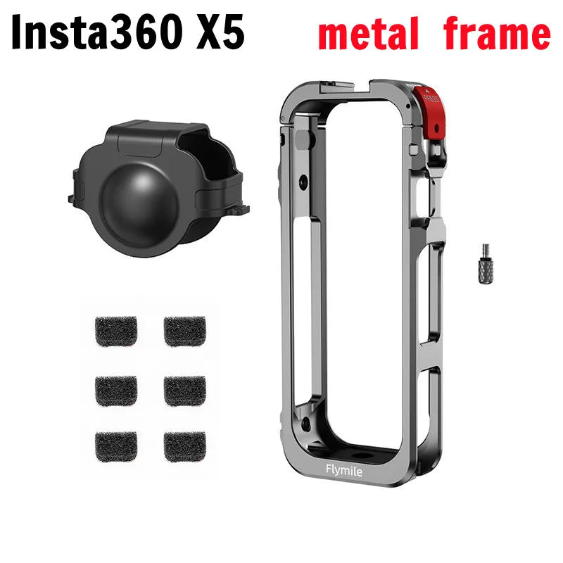Insta360 X5 Metal Cage Kit – Frame, Lens Guard & Cover