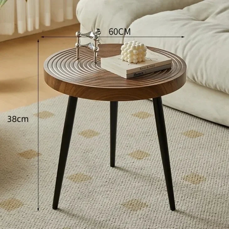 Multi-functional Annual ring side few sofa side few living room coffee table living room Oasis Select Walnut 60-38