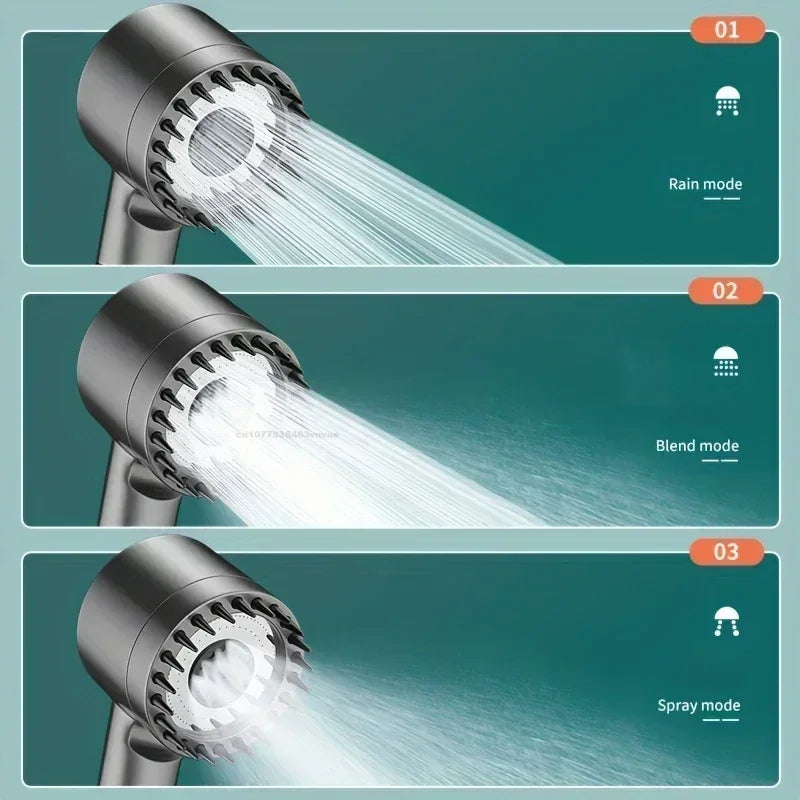 Shower Head with Filter High Pressure Shower Knobs Showers Head One-Key Stop Water Massage Shower System Bathroom Accessories Oasis Select