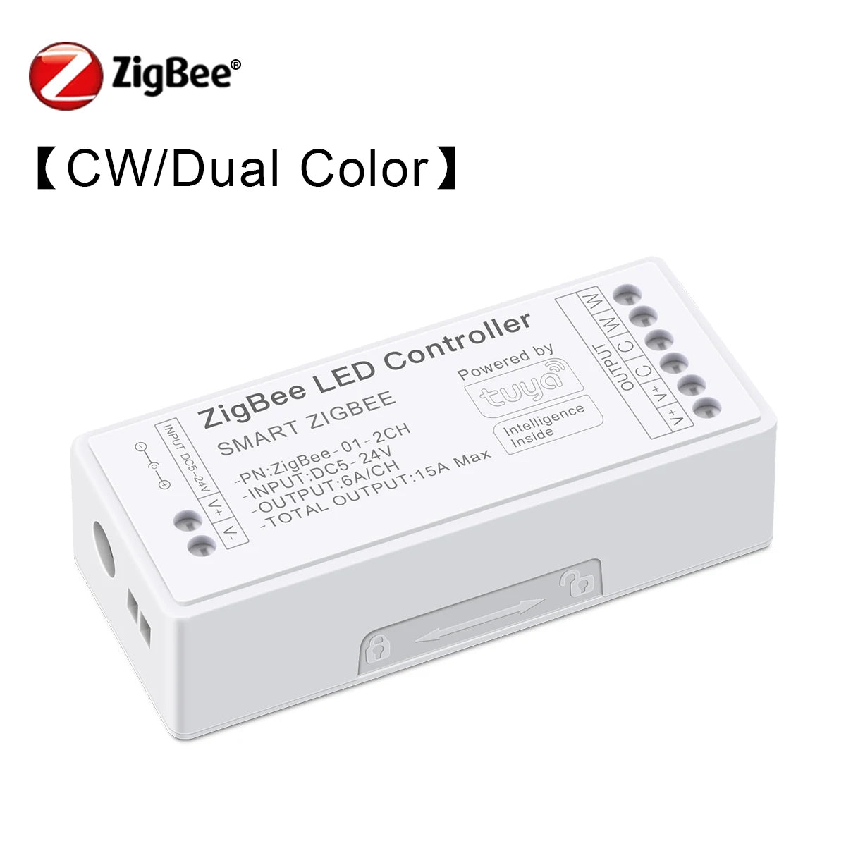 Tuya Zigbee LED Controller Voice Control RGB RGBW CCT LED Strip Smart Controller Dimmable DC5-24V for Alexa Echo Google Home Oasis Select CCT Controller